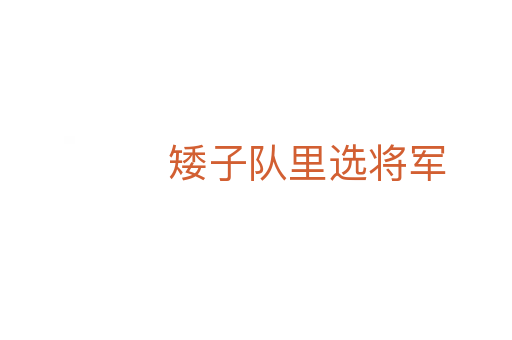 矮子隊(duì)里選將軍