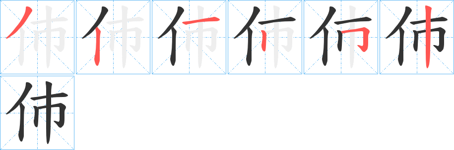 伂的筆順?lè)植窖菔?>
					
                    <hr />
                    <h2>伂的基本信息</h2>
                    <div   id=