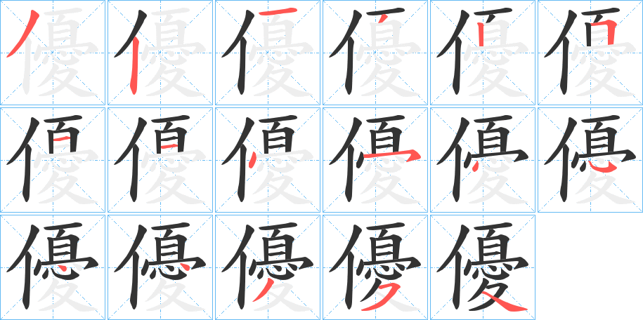 優(yōu)的筆順?lè)植窖菔?>
					
                    <hr />
                    <h2>優(yōu)的基本信息</h2>
                    <div   id=