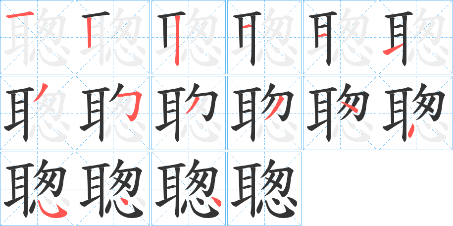 聦的筆順?lè)植窖菔?>
					
                    <hr />
                    <h2>聦的基本信息</h2>
                    <div   id=