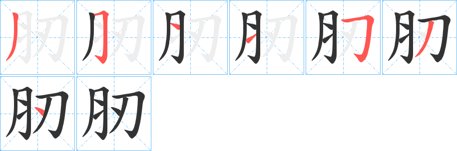 肕的筆順?lè)植窖菔?>
					
                    <hr />
                    <h2>肕的基本信息</h2>
                    <div   id=