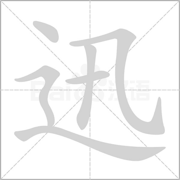 迅的筆順動(dòng)畫演示