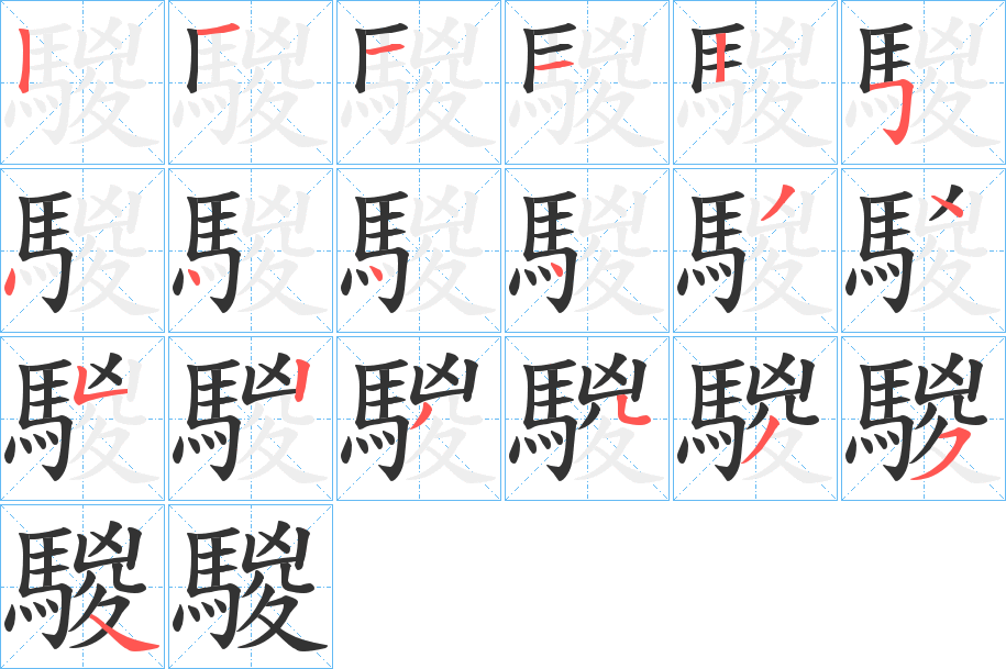 騣的筆順?lè)植窖菔?>
					
                    <hr />
                    <h2>騣的基本信息</h2>
                    <div   id=