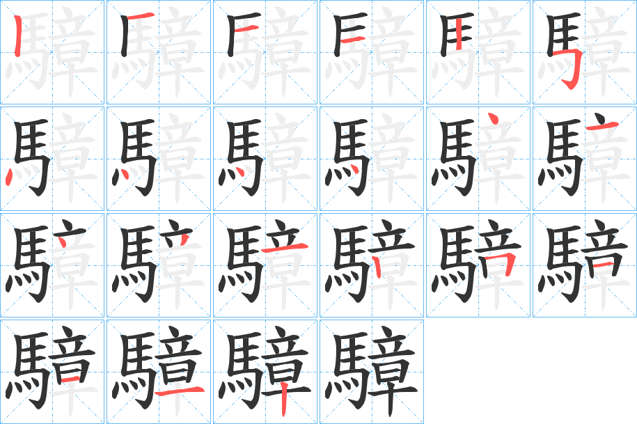 騿的筆順分步演示