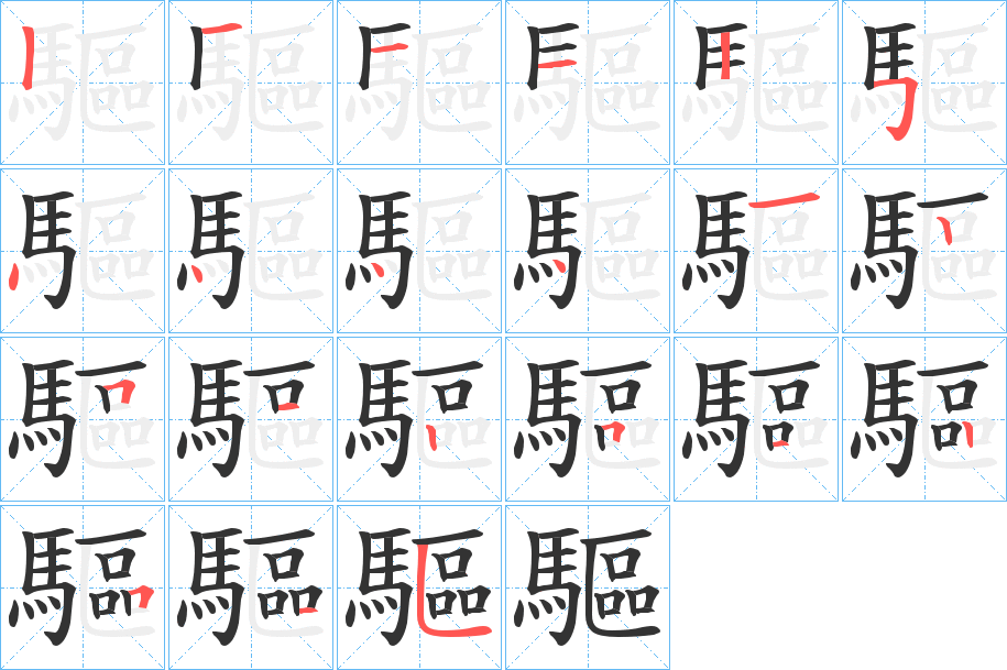 驅的筆順分步演示