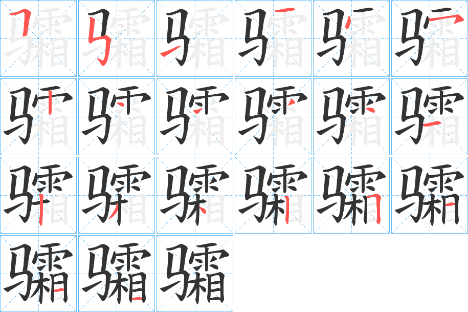 骦的筆順分步演示