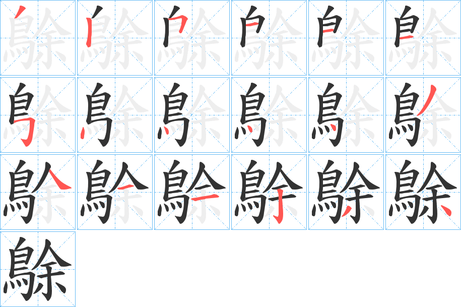 鵌的筆順分步演示